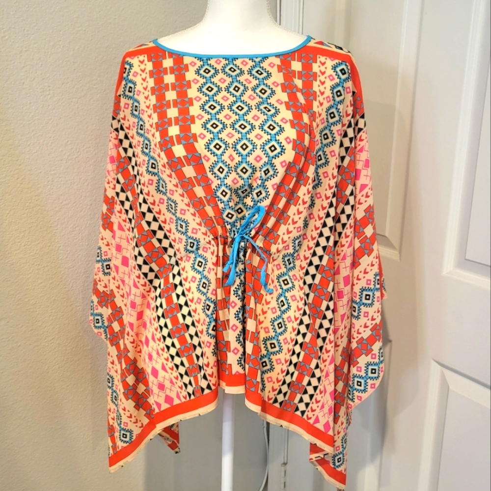 Laundry by Shelli Segal Poncho TIE Top